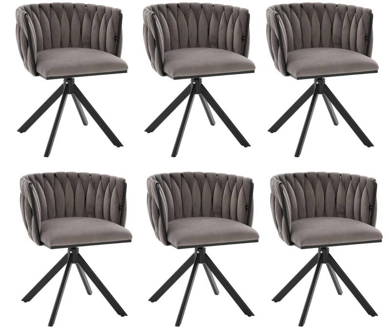 LVHOM Esszimmerstuhl Set, 180° drehbar mit runden Rückenlehne, Wohnzimmerstuhl aus Samt (2er-Set, erogonomer Ringrücken, höhenverstellbare Anti-Rutsch-Gleiter, Adaptiver Rutschschutz, Max. Belastbarkeit (150 kg), Atmungsaktiver Velours, Orthopädischer Halt, 3 St), für Homeoffice/Büro/Lounge/Gaming • 4 Trendfarben, 3 Rahmenfarbe LVHOM Esszimmerstuhl Set, 180° drehbar mit runden Rückenlehne, Wohnzimmerstuhl aus Samt (2er-Set, erogonomer Ringrücken, höhenverstellbare Anti-Rutsch-Gleiter, Adaptiver Rutschschutz, Max. Belastbarkeit (150 kg), Atmungsaktiver Velours, Orthopädischer Halt, 3 St), für Homeoffice/Büro/Lounge/Gaming • 4 Trendfarben, 3 Rahmenfarbe von LVHOM