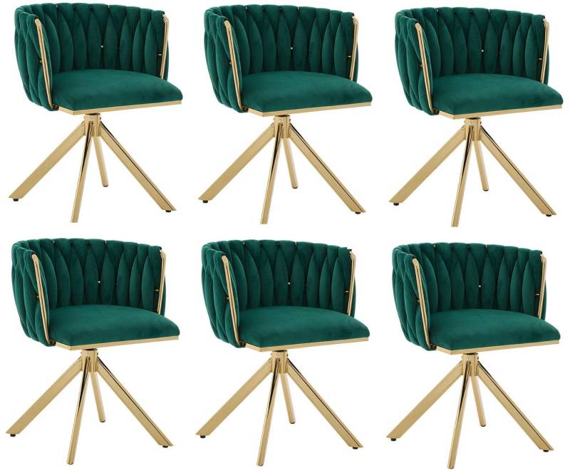 LVHOM Esszimmerstuhl Set, 180° drehbar mit runden Rückenlehne, Wohnzimmerstuhl aus Samt (2er-Set, erogonomer Ringrücken, höhenverstellbare Anti-Rutsch-Gleiter, Adaptiver Rutschschutz, Max. Belastbarkeit (150 kg), Atmungsaktiver Velours, Orthopädischer Halt, 3 St), für Homeoffice/Büro/Lounge/Gaming • 4 Trendfarben, 3 Rahmenfarbe LVHOM Esszimmerstuhl Set, 180° drehbar mit runden Rückenlehne, Wohnzimmerstuhl aus Samt (2er-Set, erogonomer Ringrücken, höhenverstellbare Anti-Rutsch-Gleiter, Adaptiver Rutschschutz, Max. Belastbarkeit (150 kg), Atmungsaktiver Velours, Orthopädischer Halt, 3 St), für Homeoffice/Büro/Lounge/Gaming • 4 Trendfarben, 3 Rahmenfarbe von LVHOM