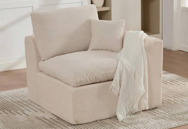 LVHOM Loungesofa modulares Sofa, gepolsterte Armlehnen,ein Rückenkissen und Zierkissen, Cordstoff, abnehmbarer Sofabezug, rutschfest, zwei Teile lassen sich zu einem Zweisitzer kombinieren 1 Teile, perfekt für Wohnzimmer/Schlafzimmer/Jugendzimmer/Gästezimmer/Apartment LVHOM Loungesofa modulares Sofa, gepolsterte Armlehnen,ein Rückenkissen und Zierkissen, Cordstoff, abnehmbarer Sofabezug, rutschfest, zwei Teile lassen sich zu einem Zweisitzer kombinieren 1 Teile, perfekt für Wohnzimmer/Schlafzimmer/Jugendzimmer/Gästezimmer/Apartment von LVHOM