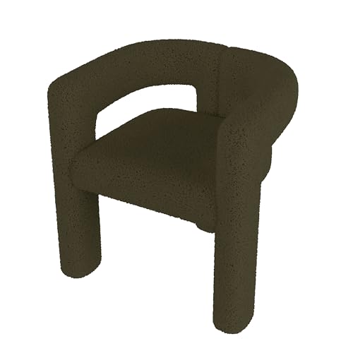 LVHOM 1er Set Esszimmerstühle mit Armlehne - Hochwertiger Grün Teddy-Stoff | Premium Küchenstühle für Esszimmer, Wohnzimmer & Schlafzimmer | Ergonomisch (bis 160kg) & Einfache Montage von LVHOM
