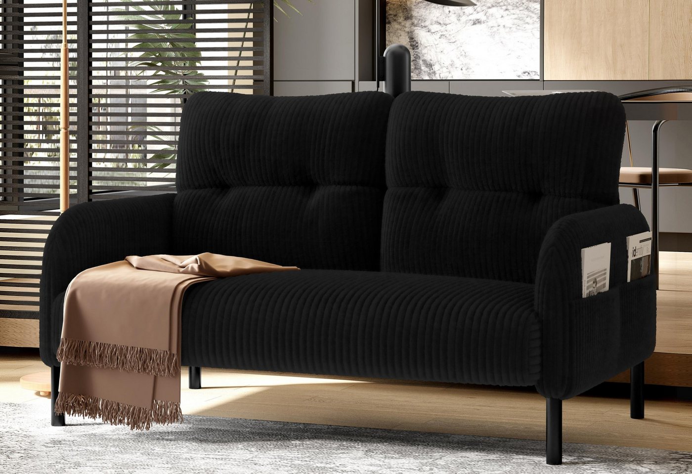 LVHOM Sofa Polstergarnitur, Sicher, komfortabel & multifunktional für Familien, Zweisitzer, modular kombinierbar für maximale Flexibilität. Perfekt für Wohnzimmer, Büros oder kleine Apartments – schafft sichere Sitzgelegenheiten mit kinderfreundlichem Design und Platzoptimierung 1 Teile, Kindersicher mit runden Ecken von LVHOM
