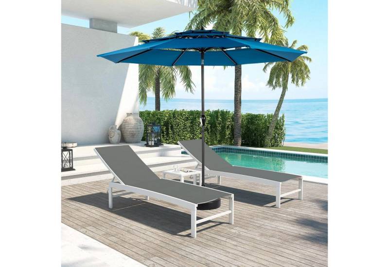 LVHOM Sonnenschirm (Modell B)294x294cm, Super winddicht, einstellbarer Schirmwinkel von LVHOM