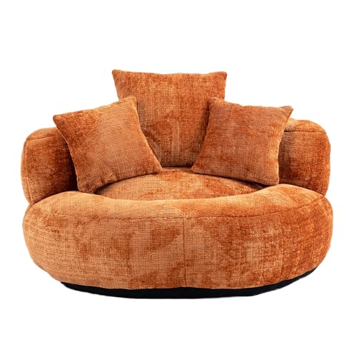 LVHON Premium Sitzsack Erwachsene XXL mit 3 Weichen Kissen, Bequemes Chenille Orange Sitzsack Sofa für Wohnzimmer, Schlafzimmer & Büro LVHON Premium Sitzsack Erwachsene XXL mit 3 Weichen Kissen, Bequemes Chenille Orange Sitzsack Sofa für Wohnzimmer, Schlafzimmer & Büro von LVHOM