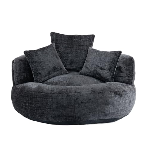 LVHON Premium Sitzsack Erwachsene XXL mit 3 Weichen Kissen, Bequemes Chenille Schwarz Sitzsack Sofa für Wohnzimmer, Schlafzimmer & Büro LVHON Premium Sitzsack Erwachsene XXL mit 3 Weichen Kissen, Bequemes Chenille Schwarz Sitzsack Sofa für Wohnzimmer, Schlafzimmer & Büro von LVHOM