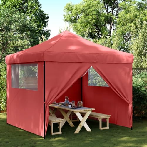 Faltbar Pavillon mit 4 Seitenteilen, Stahlrahmen, Outdoor Tragbar Sonnenschirme für Partys Treffen Grillabende Campingplätze, Pop-Up Partyzelt, 292 x 292 x 315 cm, Einfache Montage Faltbar Pavillon mit 4 Seitenteilen, Stahlrahmen, Outdoor Tragbar Sonnenschirme für Partys Treffen Grillabende Campingplätze, Pop-Up Partyzelt, 292 x 292 x 315 cm, Einfache Montage von LVHUIDEH