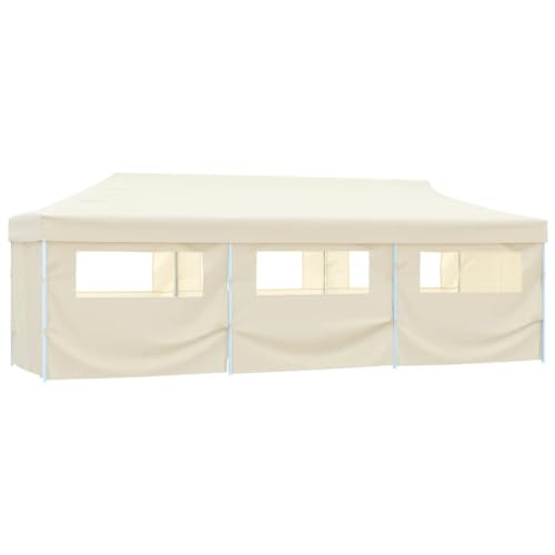 Faltzelt Pavillon mit 8 Seitenwänden, Outdoor Tragbar Gazebo für Partys Treffen Grillabende Campingplätze, Pop-Up Partyzelte, 870 x 291 x 315 cm, Stahl + 600D Oxford, Einfache Montage von LVHUIDEH