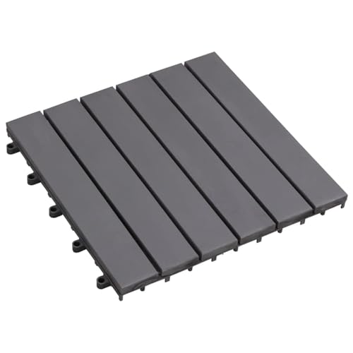 Fliese für Garten Swimmingpool Teich Terrasse Innenhof Balkon, Terrassenfliese, Keramikfliesen, Bodenfliesen, Set of 10, Einfache Montage, 30 x 30 x 2.4 cm, Akazien-Hartholz Fliese für Garten Swimmingpool Teich Terrasse Innenhof Balkon, Terrassenfliese, Keramikfliesen, Bodenfliesen, Set of 10, Einfache Montage, 30 x 30 x 2.4 cm, Akazien-Hartholz von LVHUIDEH
