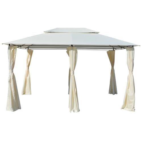 Garten Pavillon mit Gardinen, Partyzelt für Treffen, Grillabende, Campingplätze, Wasser- und UV-beständig, Pergola, 400 x 300 x 270 cm, Einfache Endmontage Garten Pavillon mit Gardinen, Partyzelt für Treffen, Grillabende, Campingplätze, Wasser- und UV-beständig, Pergola, 400 x 300 x 270 cm, Einfache Endmontage von LVHUIDEH