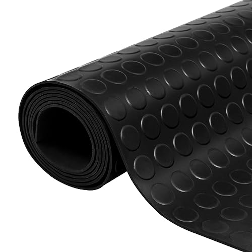 Gummimatte Anti-Rutsch, Gummibodenbelag, Bodenschutzmatte Fitnessgeräte, Mehrzweckmatte, Bodenmatte, 200 x 100 x 0.3 cm von LVHUIDEH