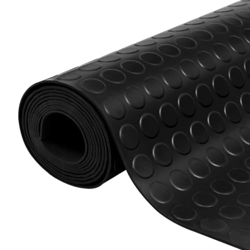 Gummimatte Anti-Rutsch, Gummibodenbelag, Bodenschutzmatte Fitnessgeräte, Mehrzweckmatte, Bodenmatte, 400 x 150 x 0.3 cm von LVHUIDEH
