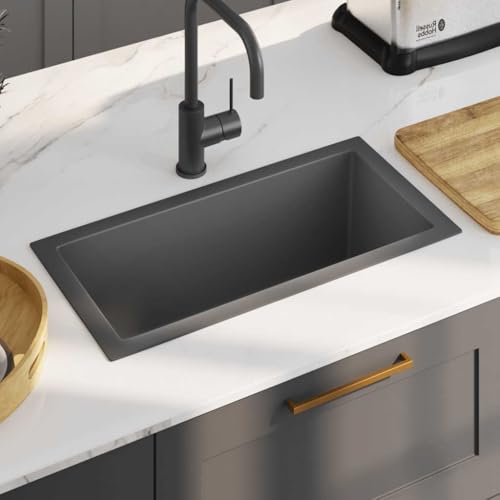 Handgefertigte Einbauspüle, Moderne Küchenspüle, Rechteckige Spülbecken, Lebensmittelqualität, Installationsarten: Unterbau, Unterputz und Einbau, 60 x 30 x 20 cm, Edelstahl von LVHUIDEH