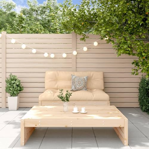 LVHUIDEH 2er Set Gartenmöbel, Garten-Lounge-Set mit Kissen, Sitzgruppe, Wetterfest Balkonmöbel für Garten Terrasse Balkon, Massivholz von LVHUIDEH