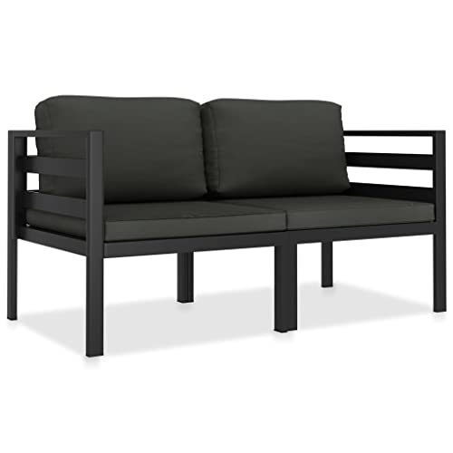 LVHUIDEH 2er Set Gartenmöbel, Garten-Sofagarnitur mit Auflagen Aluminium Anthrazit LVHUIDEH 2er Set Gartenmöbel, Garten-Sofagarnitur mit Auflagen Aluminium Anthrazit von LVHUIDEH