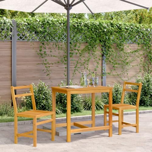 LVHUIDEH 3er Set Gartenmöbel, Balkonmöbel-Set Massivholz Akazie von LVHUIDEH