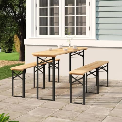 LVHUIDEH 3er Set Gartenmöbel, Biertisch-Set Klappbar Massivholz Tanne LVHUIDEH 3er Set Gartenmöbel, Biertisch-Set Klappbar Massivholz Tanne von LVHUIDEH