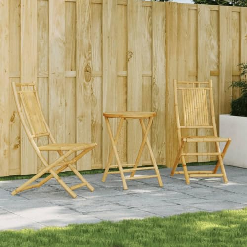 LVHUIDEH 3er Set Gartenmöbel, Bistro-Set, Sitzgruppe, Wetterfest, Terassenmöbel für Garten Terrasse Balkon, Bambus LVHUIDEH 3er Set Gartenmöbel, Bistro-Set, Sitzgruppe, Wetterfest, Terassenmöbel für Garten Terrasse Balkon, Bambus von LVHUIDEH