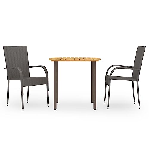 LVHUIDEH 3er Set Gartenmöbel, Garten-Essgruppe, Sitzgruppe, Wetterfest, Terassenmöbel für Garten Terrasse Balkon, Poly Rattan Braun LVHUIDEH 3er Set Gartenmöbel, Garten-Essgruppe, Sitzgruppe, Wetterfest, Terassenmöbel für Garten Terrasse Balkon, Poly Rattan Braun von LVHUIDEH