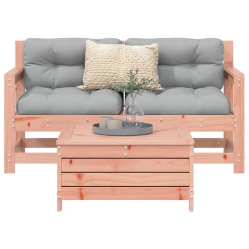 LVHUIDEH 3er Set Gartenmöbel, Garten-Sofagarnitur Massivholz Douglasie von LVHUIDEH