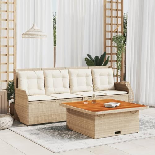 LVHUIDEH 3er Set Gartenmöbel, Garten-Sofagarnitur mit Kissen Beige Poly Rattan LVHUIDEH 3er Set Gartenmöbel, Garten-Sofagarnitur mit Kissen Beige Poly Rattan von LVHUIDEH