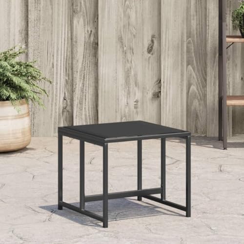 LVHUIDEH 4er Gartenhocker Set - Sitzhocker - Fußhocker - Outdoor Gartenmöbel Set, 4X Hocker, UV-beständig, 110kg Tragfähigkeit(pro Sitz), 40 x 40 x 35 cm, Stahl und Textilene von LVHUIDEH