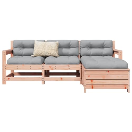 LVHUIDEH 4er Set Gartenmöbel, Garten-Sofagarnitur Massivholz Douglasie von LVHUIDEH