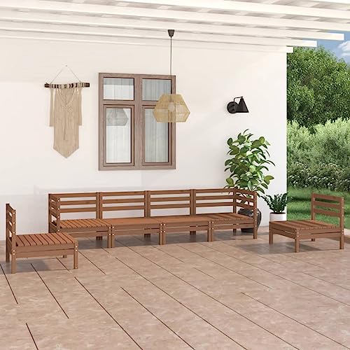 LVHUIDEH 6er Set Gartenmöbel, Garten-Lounge-Set, Sitzgruppe, Wetterfest, Terassenmöbel für Garten Terrasse Balkon Honigbraun Massivholz Kiefer LVHUIDEH 6er Set Gartenmöbel, Garten-Lounge-Set, Sitzgruppe, Wetterfest, Terassenmöbel für Garten Terrasse Balkon Honigbraun Massivholz Kiefer von LVHUIDEH