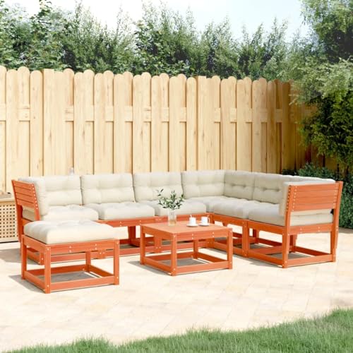 LVHUIDEH 7tlg Garten-Lounge-Set mit Kissen, Sitzgruppe, Wetterfest Balkonmöbel für Garten Terrasse Balkon, Wachsbraun Massivholz Kiefer LVHUIDEH 7tlg Garten-Lounge-Set mit Kissen, Sitzgruppe, Wetterfest Balkonmöbel für Garten Terrasse Balkon, Wachsbraun Massivholz Kiefer von LVHUIDEH