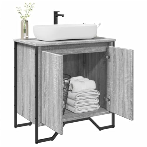 LVHUIDEH Badezimmerschrank mit 2 Türen, Bad-Unterschrank, Waschbeckenunterschrank, Aufbewahrungsschrank für Toilette Badezimmer, 60 x 35 x 60 cm, Holzwerkstoff + Metall LVHUIDEH Badezimmerschrank mit 2 Türen, Bad-Unterschrank, Waschbeckenunterschrank, Aufbewahrungsschrank für Toilette Badezimmer, 60 x 35 x 60 cm, Holzwerkstoff + Metall von LVHUIDEH