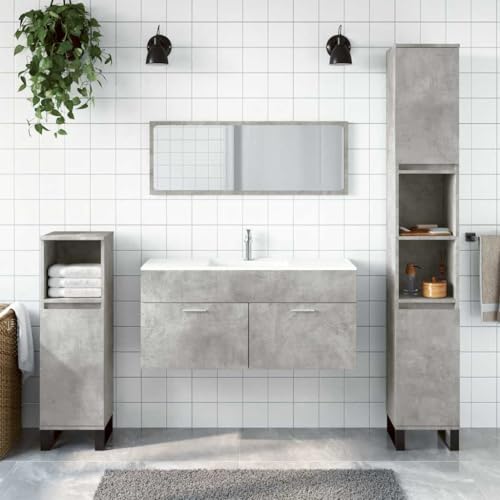 LVHUIDEH Badmöbel-Set - Badezimmermöbel Set(Waschbeckenunterschrank + Spiegel Kombination), Wandmontage, Modernes Design, 2er Set, 100 x 38.5 x 46 cm, Holzwerkstoff + Acryl von LVHUIDEH