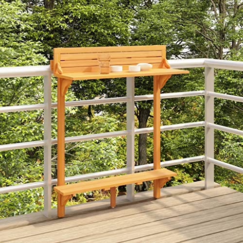 LVHUIDEH Balkon-Stehtisch für Terrasse Garten Veranda, Holz Bartisch, Bistrotisch mit Fußstütze, Balkontisch, Einfache Montage, 90 x 37 x 122.5 cm, Massivholz Akazie + Metall LVHUIDEH Balkon-Stehtisch für Terrasse Garten Veranda, Holz Bartisch, Bistrotisch mit Fußstütze, Balkontisch, Einfache Montage, 90 x 37 x 122.5 cm, Massivholz Akazie + Metall von LVHUIDEH