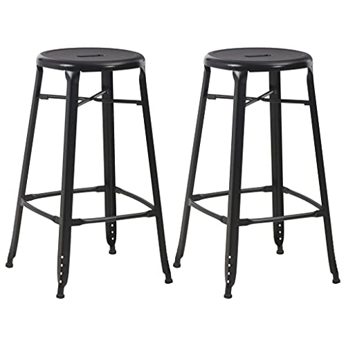 LVHUIDEH Barhocker, 2er Set, Barstühle mit Fußstütze, Tresenhocker für Küche Esszimmer Bistros, Industrieller Stil, 42 x 42 x 71 cm, Stahl von LVHUIDEH
