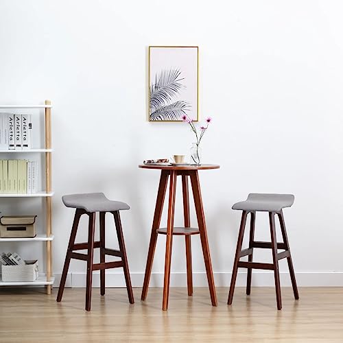 LVHUIDEH Barhocker, 2er Set, Barstühle mit Fußstütze, Tresenhocker für Küche Esszimmer Wohnzimmer Bistros, Moderner Stil, 41 x 42 x 79 cm, Stoff (100% Polyester), Buchenholz von LVHUIDEH