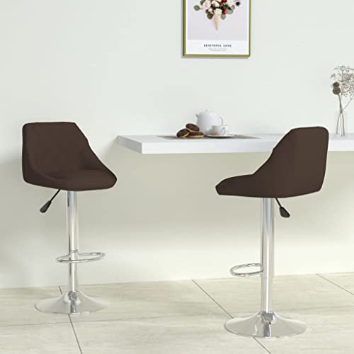 LVHUIDEH Barhocker, 2er Set, Barstühle mit Fußstütze und Rückenlehne, Höhenverstellbar, Tresenhocker für Küche Esszimmer Bistros, Moderne Stil, 44 x 46 x (82-103) cm, Kunstleder + Stahl von LVHUIDEH