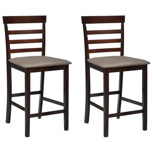 LVHUIDEH Barhocker, 2er Set, Barstuhl mit Fußstützen und Rückenlehne, Loungesessel, Küchenstuhl für Küche Wohnzimmer Esszimmer, 41 x 49 x 96 cm, Stoff von LVHUIDEH
