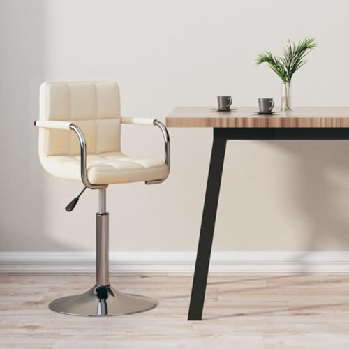 LVHUIDEH Barhocker, Barstühle mit Armlehnen und Rückenlehne, Höhenverstellbar, Tresenhocker für Küche Esszimmer Bistros, Moderne Stil, 48 x 47 x (71-85.5) cm, Stoff + Stahl von LVHUIDEH