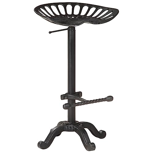 LVHUIDEH Barhocker, Barstühle mit Fußablage, Höhenverstellbar, Tresenhocker für Küche Esszimmer Bistros, Industrieller-Stil, 43 x 32 x (65-76) cm, Gusseisen von LVHUIDEH