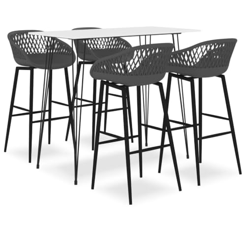 LVHUIDEH Bartisch mit 4 Barstühle, Barmöbel-Set, Bistroset, 5er Bartisch- und Stuhl-Set für Küche Esszimmer Wohnzimmer Kneipe LVHUIDEH Bartisch mit 4 Barstühle, Barmöbel-Set, Bistroset, 5er Bartisch- und Stuhl-Set für Küche Esszimmer Wohnzimmer Kneipe von LVHUIDEH