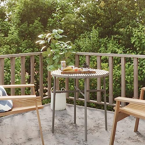LVHUIDEH Beistelltisch Grau 45 cm Poly Rattan von LVHUIDEH