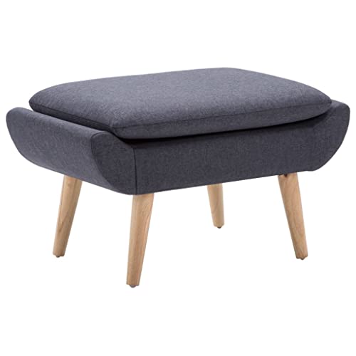 LVHUIDEH Bequemer Fußhocker, Sitzhocker, Hocker mit Kissen, Ottomane, Fußstütze, 73 x 43 x 42 cm, Stoffbezug + Gummibaum von LVHUIDEH