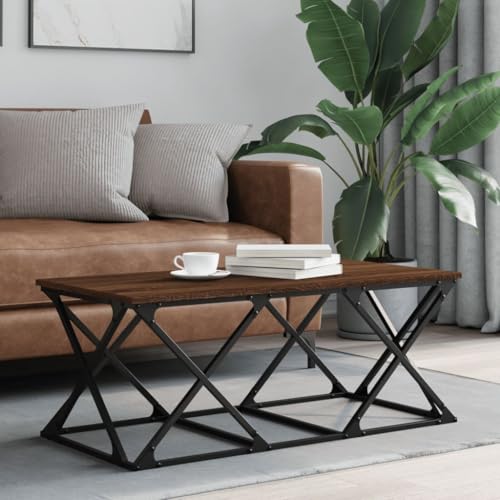 LVHUIDEH Couchtisch für Wohnzimmer Schlafzimmer oder Büro, Metallgestell, Wohnzimmertisch, Sofatisch, Beistelltisch, Industrieller Stil, 100 x 49 x 40 cm, Holzwerkstoff + Metall LVHUIDEH Couchtisch für Wohnzimmer Schlafzimmer oder Büro, Metallgestell, Wohnzimmertisch, Sofatisch, Beistelltisch, Industrieller Stil, 100 x 49 x 40 cm, Holzwerkstoff + Metall von LVHUIDEH