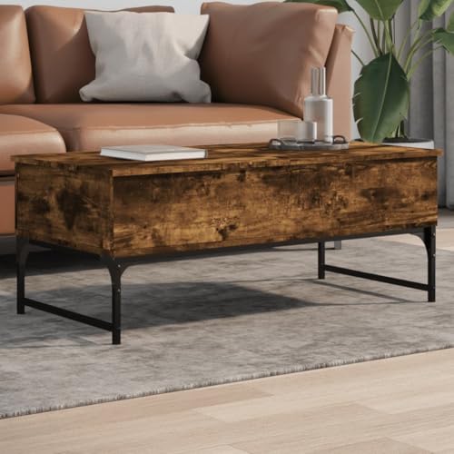 LVHUIDEH Couchtisch für Wohnzimmer Schlafzimmer oder Büro, Wohnzimmertisch mit 2 versteckte Fächer, Sofatisch, Beistelltisch, Industrieller Stil, 100 x 50 x 40 cm, Holzwerkstoff + Metall LVHUIDEH Couchtisch für Wohnzimmer Schlafzimmer oder Büro, Wohnzimmertisch mit 2 versteckte Fächer, Sofatisch, Beistelltisch, Industrieller Stil, 100 x 50 x 40 cm, Holzwerkstoff + Metall von LVHUIDEH