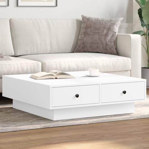LVHUIDEH Couchtisch für Wohnzimmer Schlafzimmer oder Büro, Wohnzimmertisch mit Stauraum, Sofatisch, Beistelltisch, Moderner Stil, 90 x 90 x 28 cm, Holzwerkstoff + Metall LVHUIDEH Couchtisch für Wohnzimmer Schlafzimmer oder Büro, Wohnzimmertisch mit Stauraum, Sofatisch, Beistelltisch, Moderner Stil, 90 x 90 x 28 cm, Holzwerkstoff + Metall von LVHUIDEH