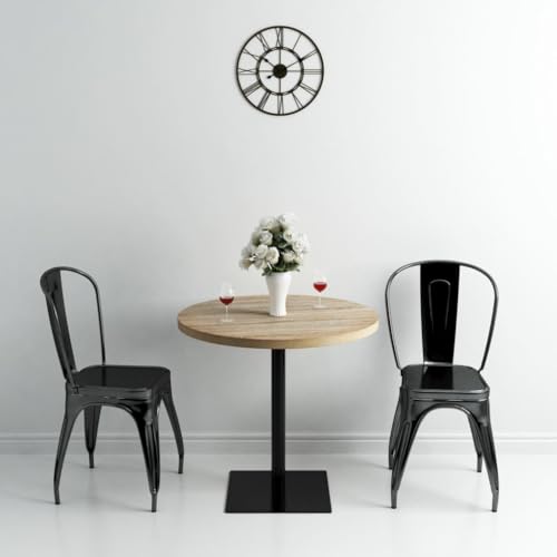 LVHUIDEH Esstisch Rund, Küchentisch, Klein Esszimmertisch, Bistrotisch für Wohnzimmer Balkon Esszimmer, Einfache Montage, 80 x 80 x 75 cm, MDF + Stahl LVHUIDEH Esstisch Rund, Küchentisch, Klein Esszimmertisch, Bistrotisch für Wohnzimmer Balkon Esszimmer, Einfache Montage, 80 x 80 x 75 cm, MDF + Stahl von LVHUIDEH