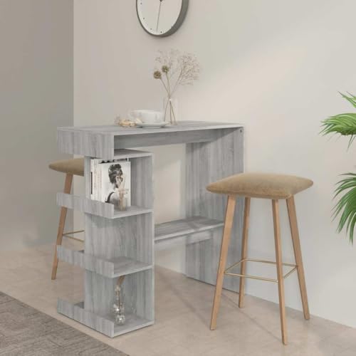 LVHUIDEH Esstisch mit Regal, Bartisch, Stehtisch, Bistrotisch für Garten Pub Wohnung Wohnzimmer Esszimmer, Moderner Stil, Einfache Montage, 100 x 50 x 101.5 cm, Holzwerkstoff LVHUIDEH Esstisch mit Regal, Bartisch, Stehtisch, Bistrotisch für Garten Pub Wohnung Wohnzimmer Esszimmer, Moderner Stil, Einfache Montage, 100 x 50 x 101.5 cm, Holzwerkstoff von LVHUIDEH