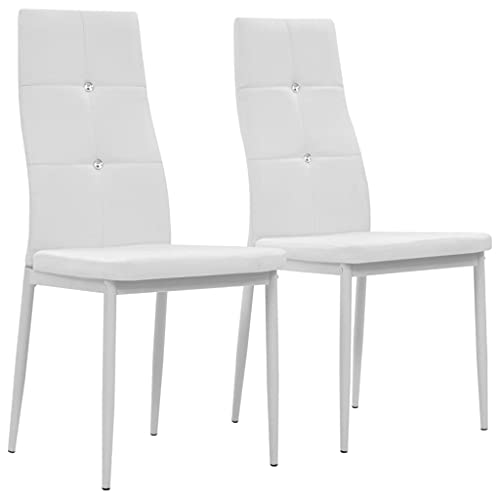LVHUIDEH Esszimmerstühle, 2er Set, Esstisch Stühle für Esszimmer Küche, Ergonomischen Design, Langlebig, Wohnzimmerstuhl, 43 x 43.5 x 96 cm, Kunstleder + Holz-Rahmen + Stahl-Beine von LVHUIDEH