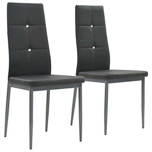 LVHUIDEH Esszimmerstühle, 2er Set, Esstisch Stühle für Esszimmer Küche, Ergonomischen Design, Langlebig, Wohnzimmerstuhl, 43 x 43.5 x 96 cm, Kunstleder + Holz-Rahmen + Stahl-Beine von LVHUIDEH
