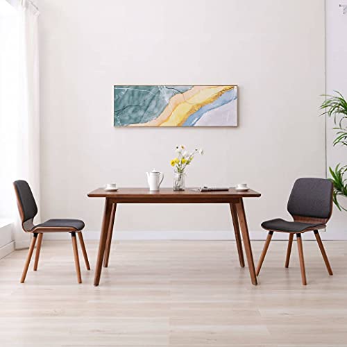 LVHUIDEH Esszimmerstühle, 2er Set, Esstisch Stühle für Esszimmer Küche, Ergonomischen Design, Wohnzimmerstuhl, 48 x 62.5 x 85 cm, Stoff + Bugholz + verchromtes Metall von LVHUIDEH