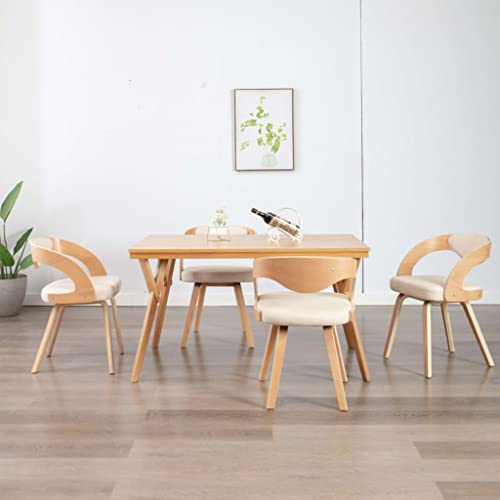 LVHUIDEH Esszimmerstühle, 4et Set, Esstisch Stühle für Esszimmer Küche, Ergonomischen Design, Langlebig, Wohnzimmerstuhl, 53 x 54 x 77 cm, Kunstleder und Bugholzrahmen von LVHUIDEH