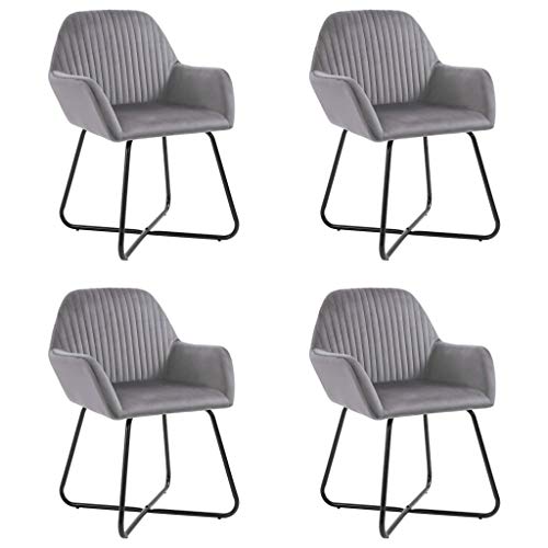 LVHUIDEH Esszimmerstühle, 4et Set, Esstisch Stühle für Esszimmer Küche, Ergonomischen Design, Langlebig, Wohnzimmerstuhl, 61 x 61 x 84 cm, Samt und Stahlbeine von LVHUIDEH