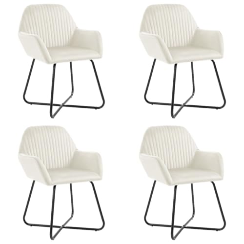 LVHUIDEH Esszimmerstühle, 4et Set, Esstisch Stühle für Esszimmer Küche, Ergonomischen Design, Langlebig, Wohnzimmerstuhl, 61 x 61 x 84 cm, Samt und Stahlbeine von LVHUIDEH